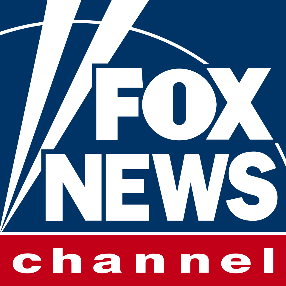The Fox News Channel logo, white letters spelling FOX NEWS against a navy field over a red channel bar, 1996